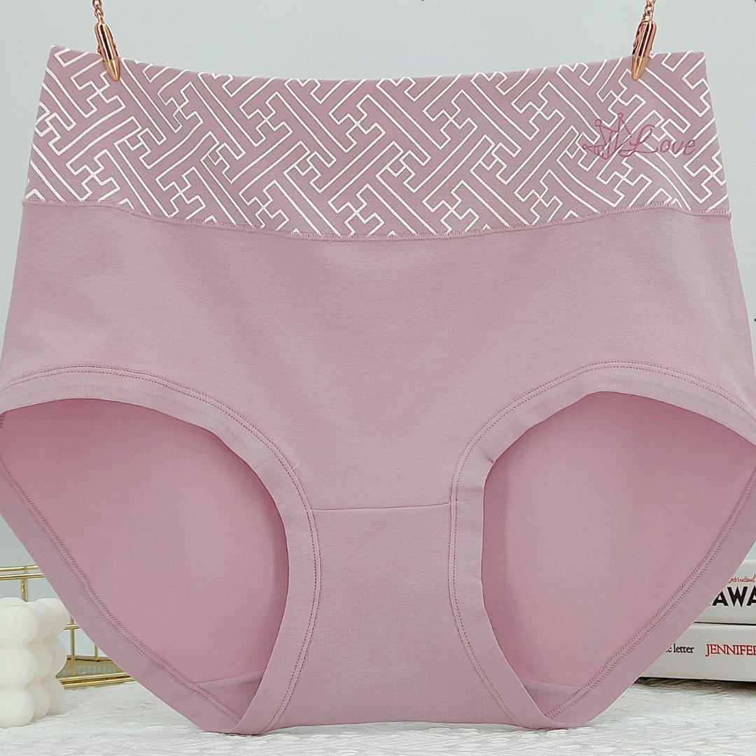 Pack of 2 Printed Band High Waist Underwear