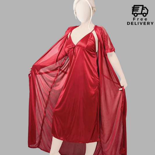 Elegance Smooth Satin Silk Nightgown