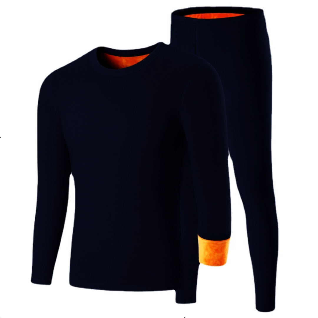 Men's Fleece Thickened Round Neck Thermal Suit