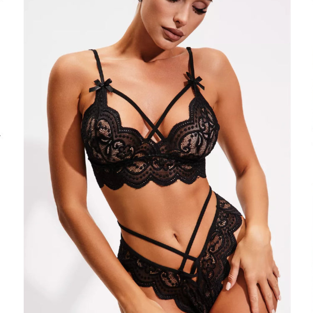 Alluring Soft Net Lingerie Set