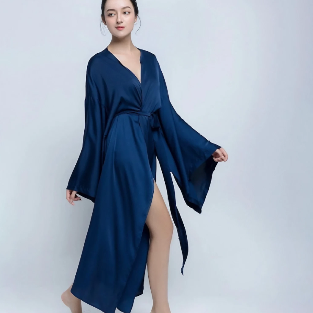 Satin Silk Long Robe Gown Nighty