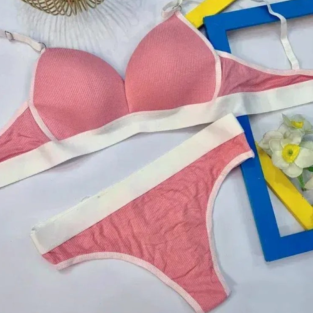 Sleek Fit Padded Bra with Matching Thong