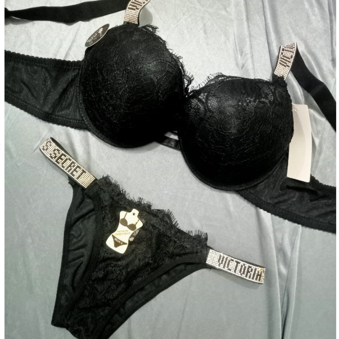 Veloura Net Luxe Double Push-Up Bra Set