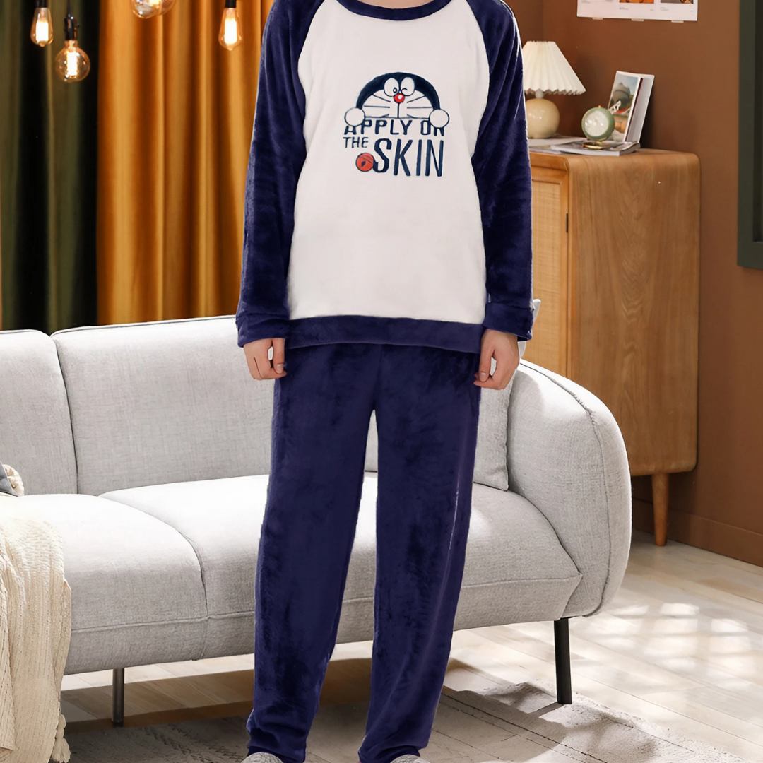 Doraemon Fluffy Thick Warm Winter Suit