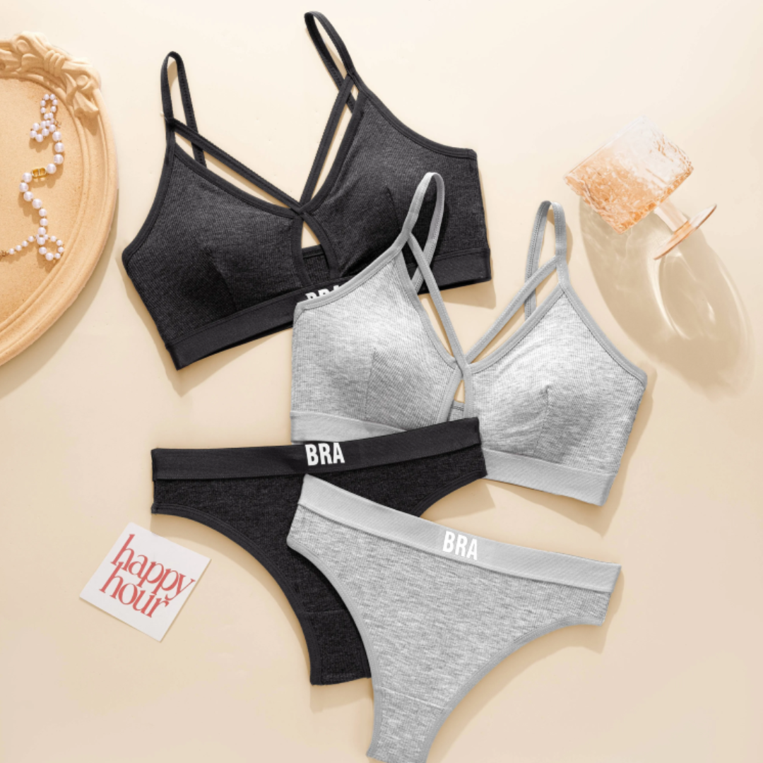 Elegant Thin Padded Bra With Matching Panty