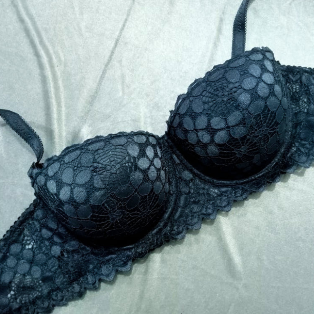 Pack Of 2 Full Printed & Lace Padded Bra