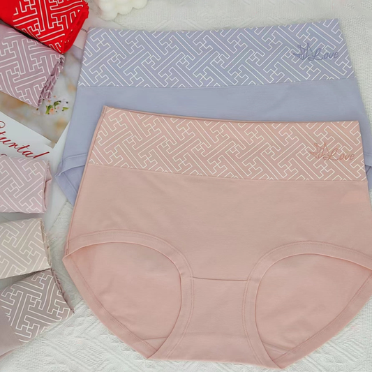 Pack of 2 Printed Band High Waist Underwear