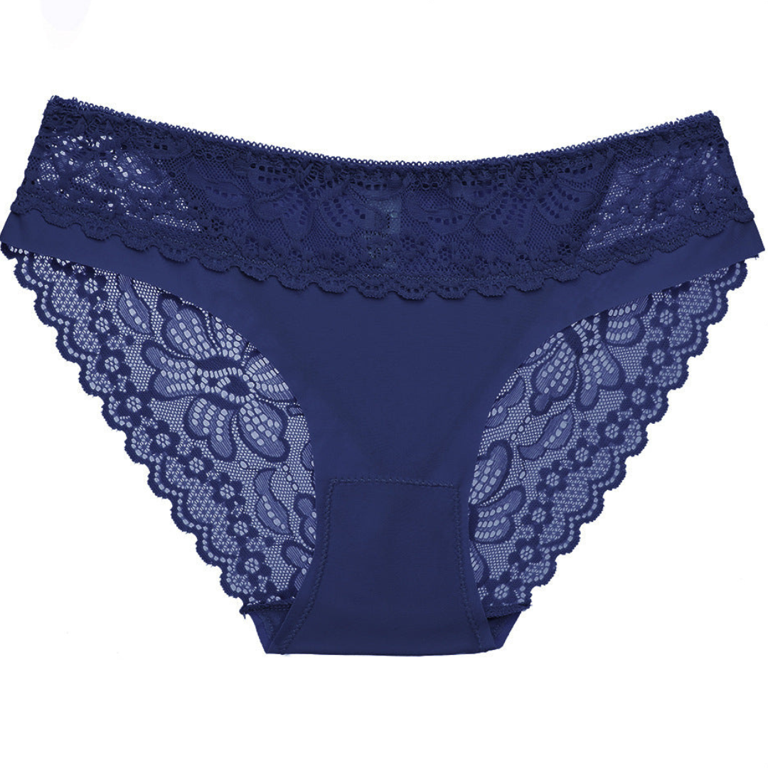 Pack of 2 Lace Trim Breathable Brief Panties