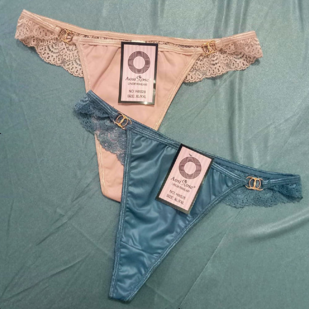 Pack of 2 Erotic Leather G-String Panties