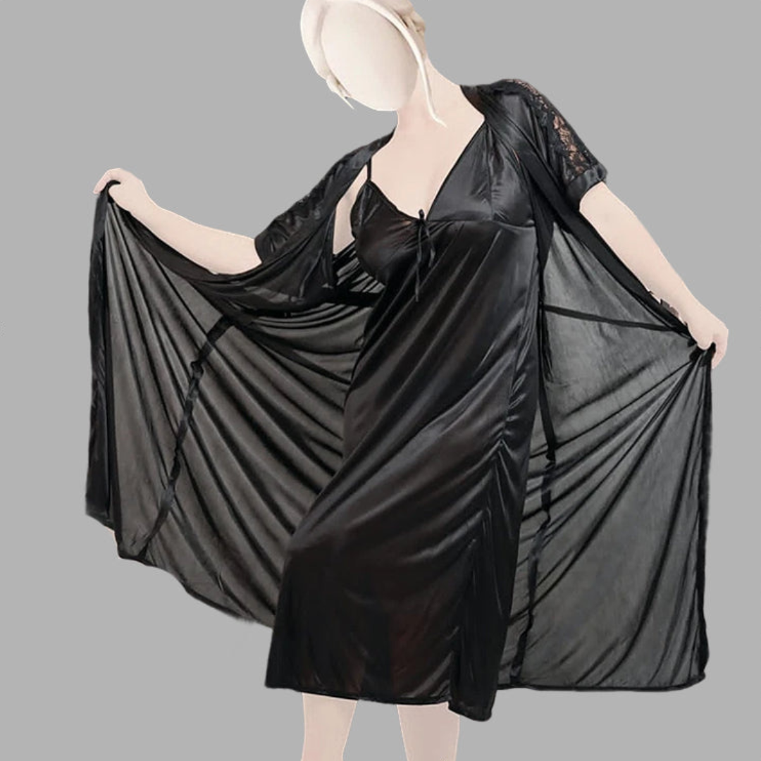 Elegance Smooth Satin Silk Nightgown