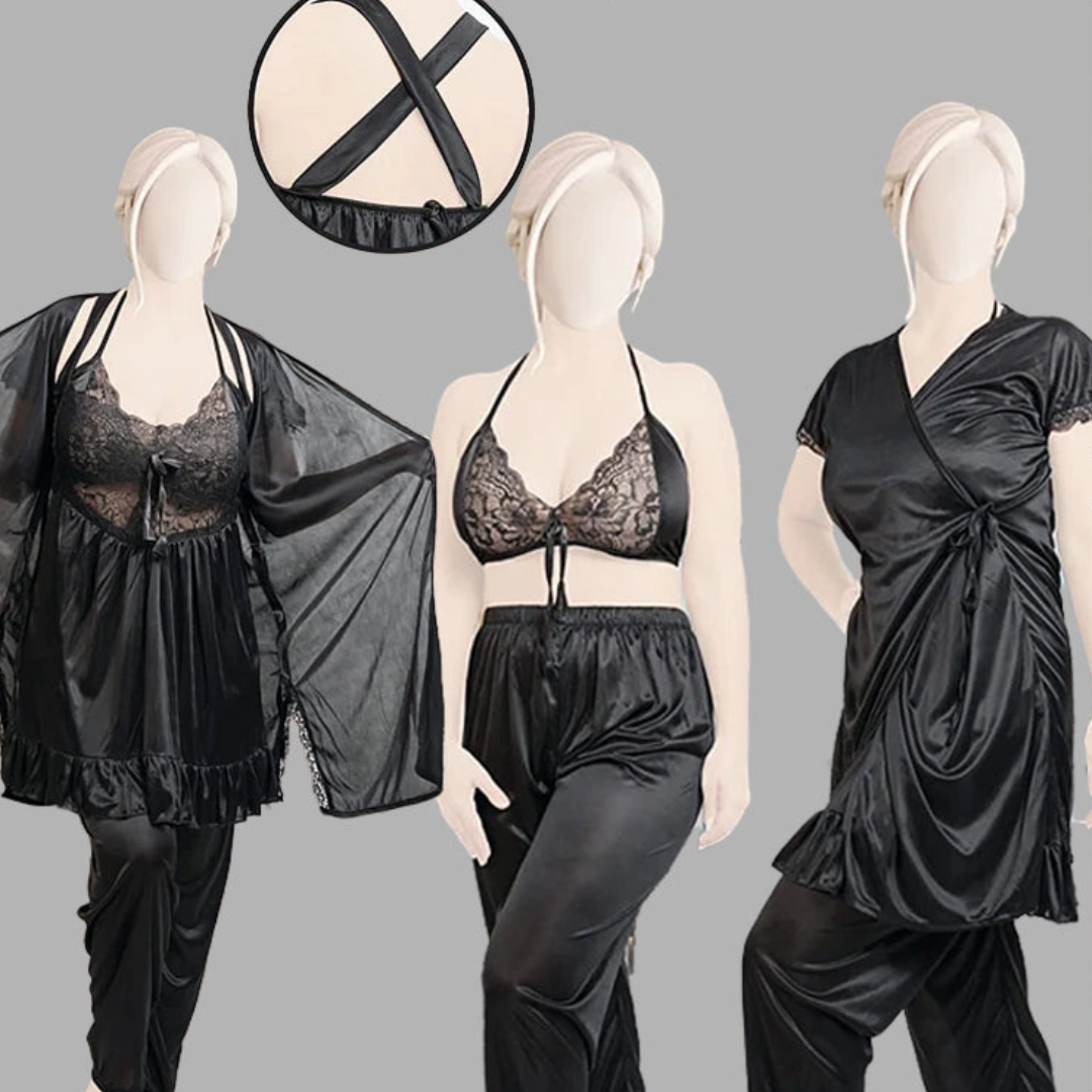 Gentle Touch Satin Silk Pajama Set