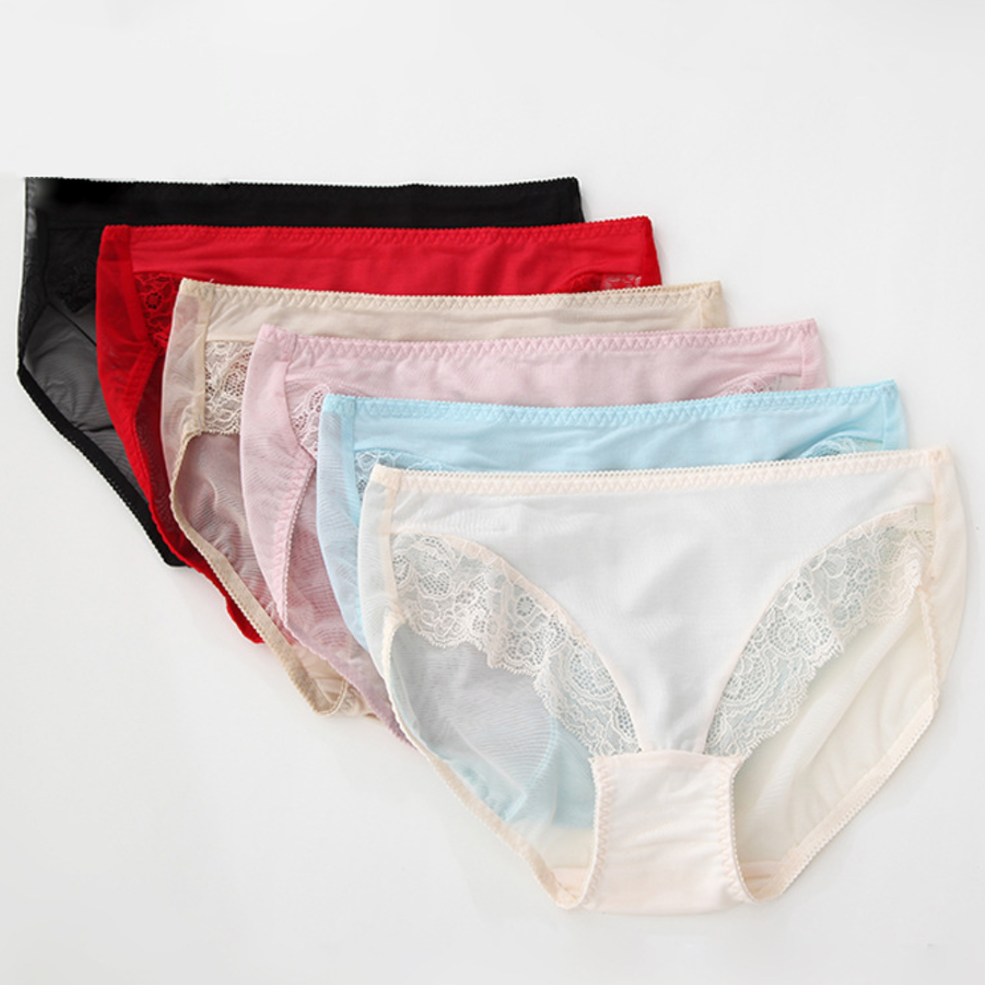 Pack of 2 Nylon Trim Lace Design Panties