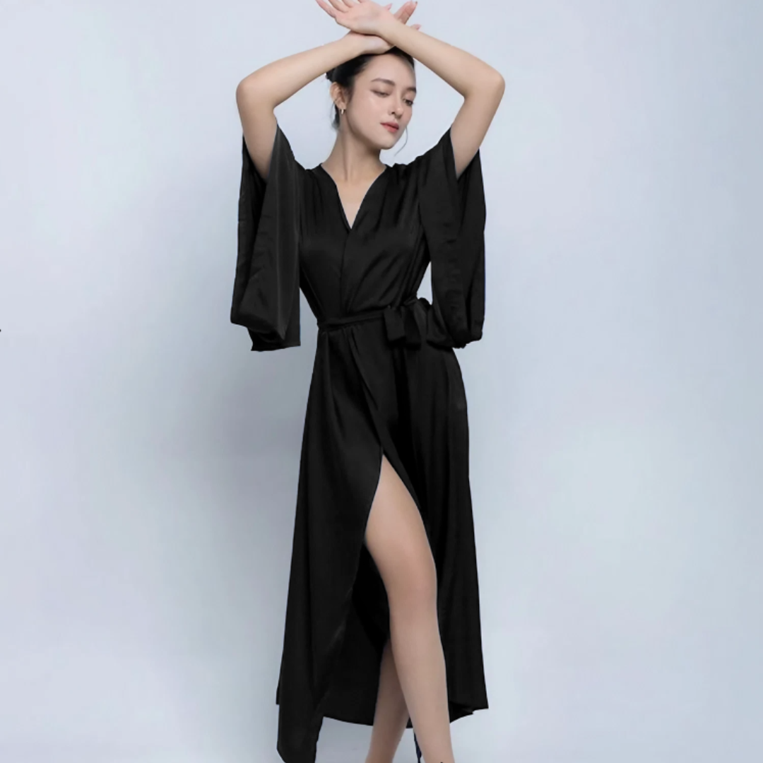 Satin Silk Long Robe Gown Nighty