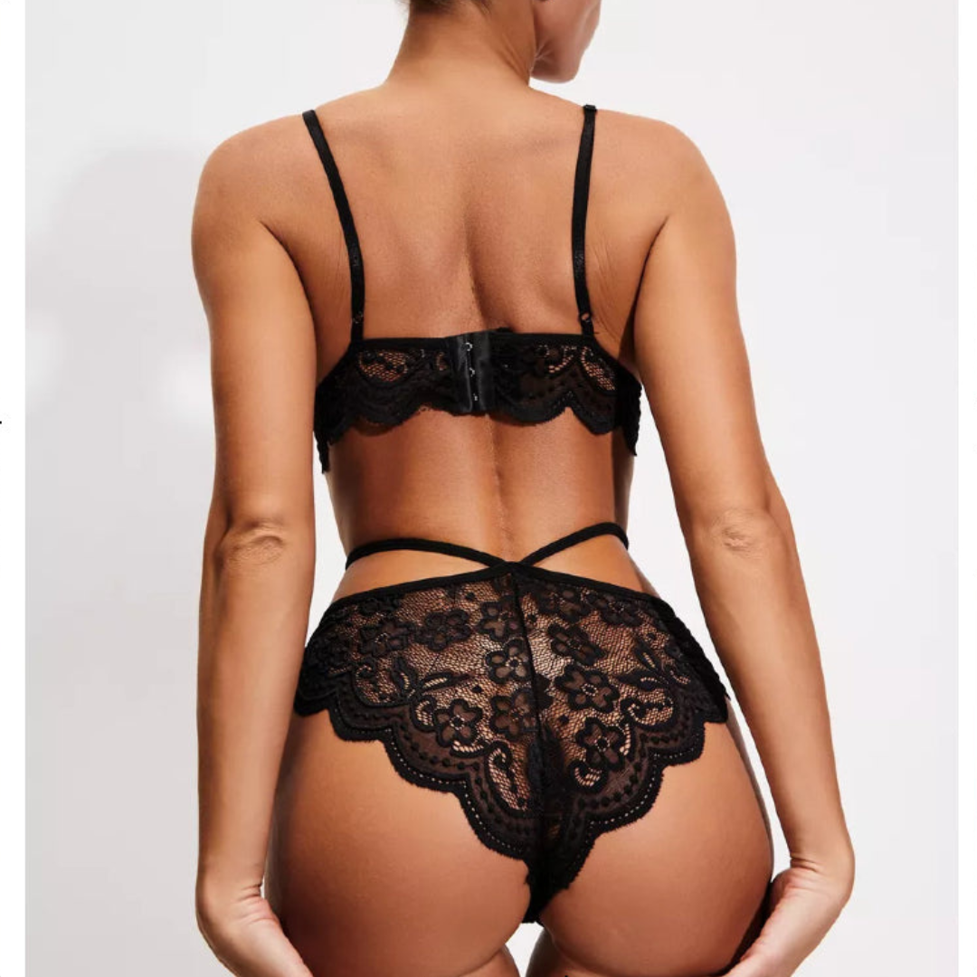 Alluring Soft Net Lingerie Set