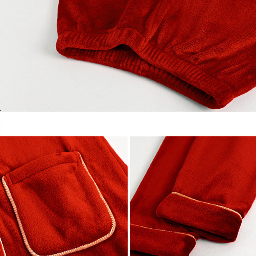 Thick Fluffy Warm Winter Pajama Set