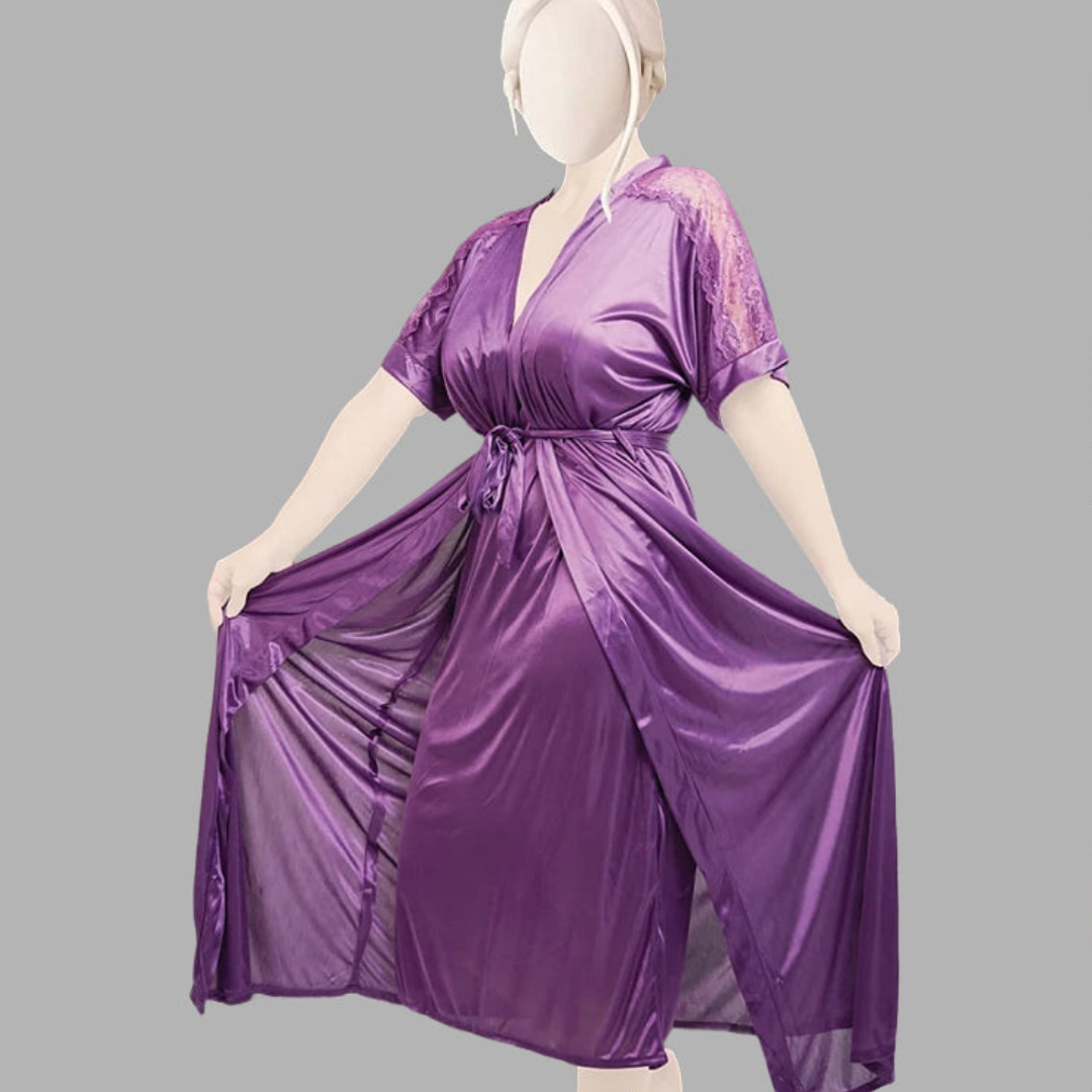 Elegance Smooth Satin Silk Nightgown