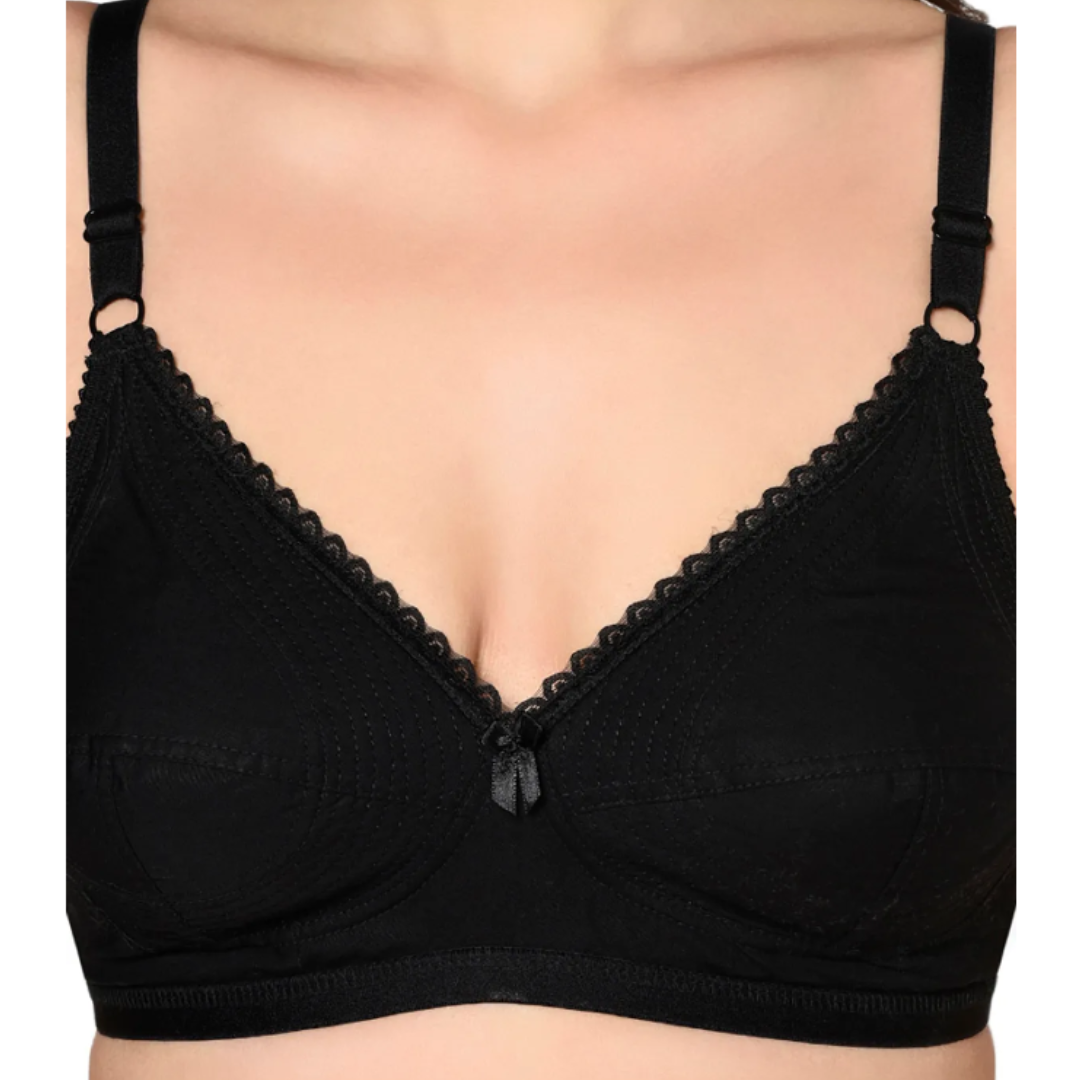 Seamless Non Wired Cotton Bra For Women (Stiff Bra)