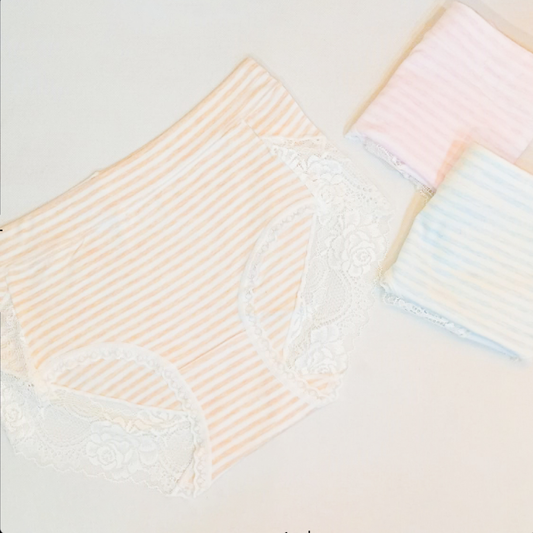 Pack of 2 Ladies Trim Lace Design Cotton Comfy Panties