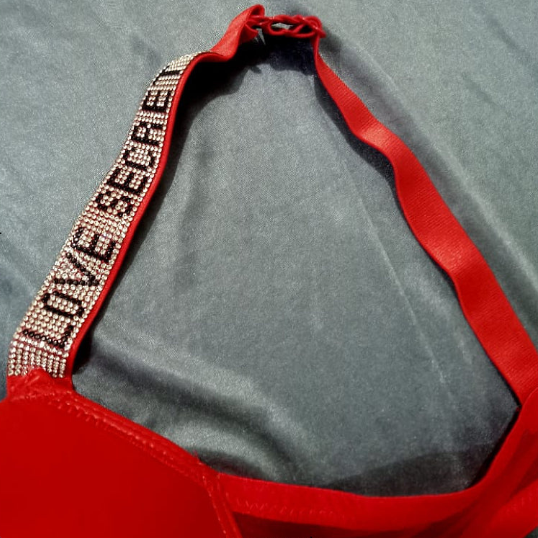 Soft Net Leather Push Up Bra Set