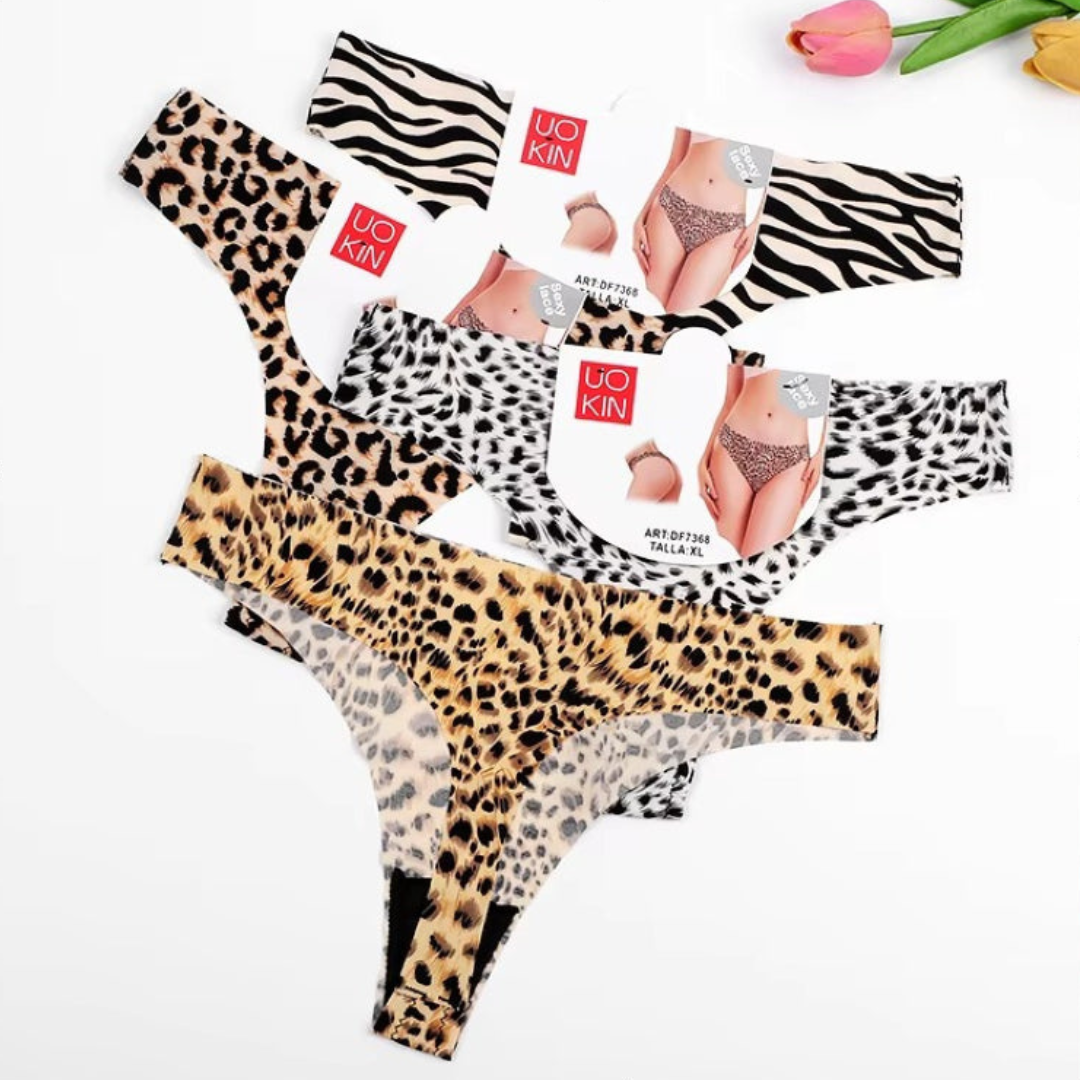 Pack of 2 Cheeta Printed Thong Panties