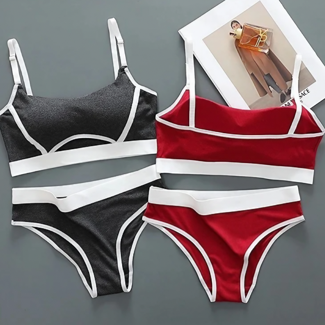 Soft Removable Padded Sports Bra Set