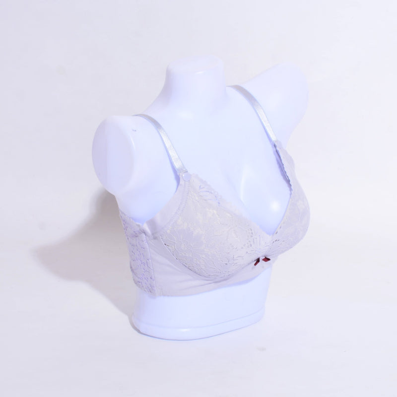 Non Wired Padded Lace Button Nursing bra