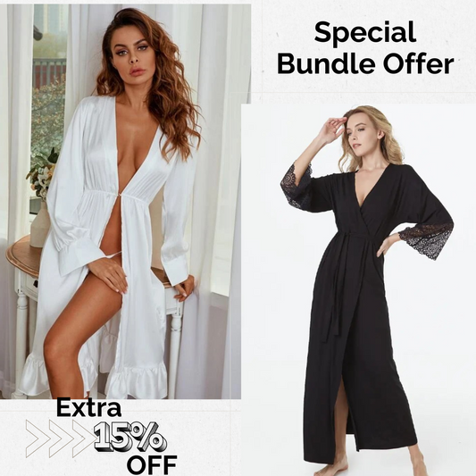 Pack of 2 Satin Silky Stylish Night Gown