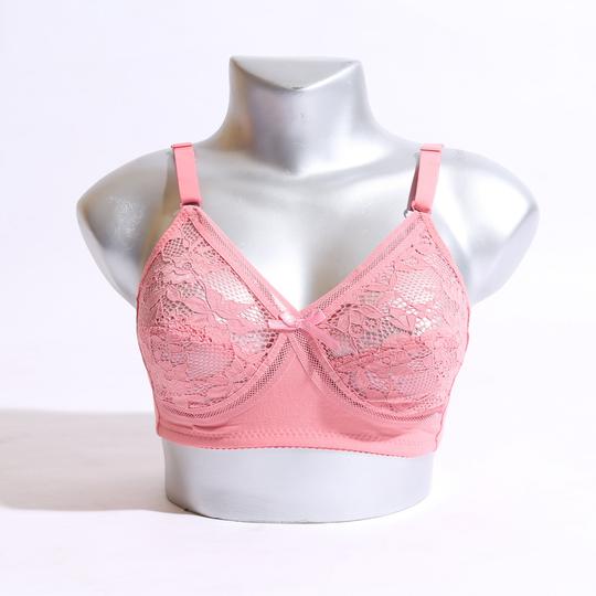 Lace Cups Cotton Band Non Wired Bra