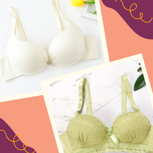 Pack Of 2 Delicate Lace Lined Bras