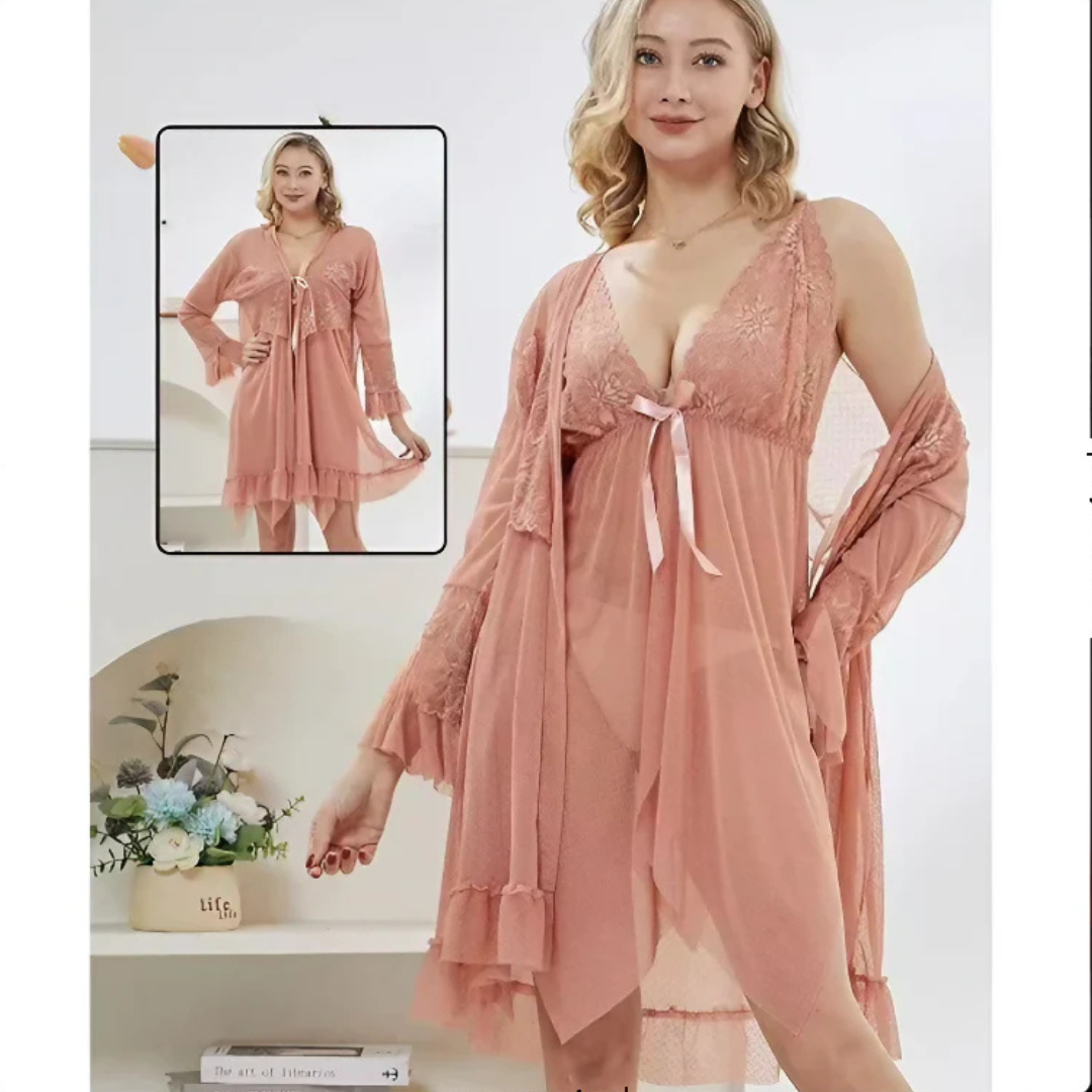 Moonlit Desire Lace Nighty