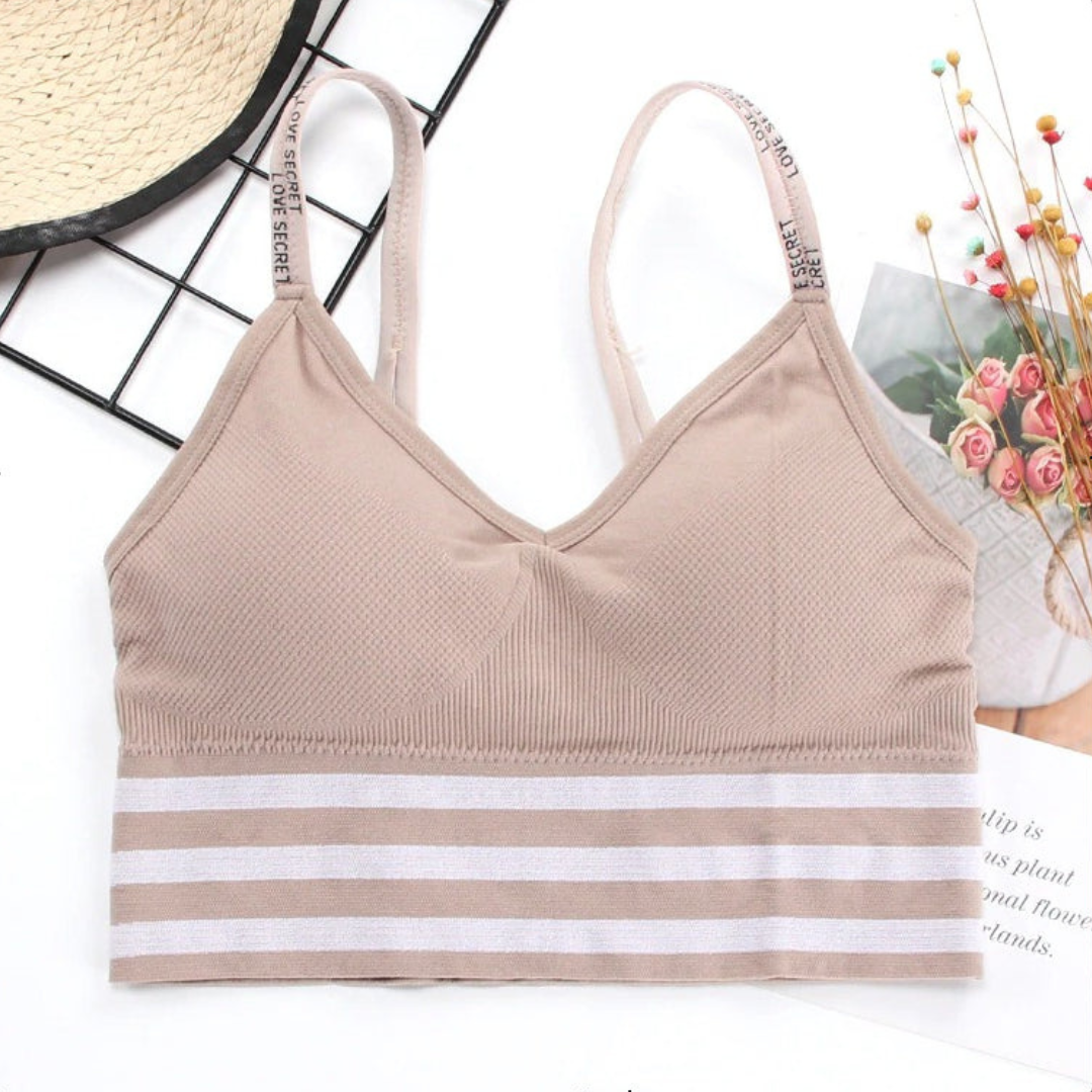 Removable Padded Wireless Pull-on Closure Bra