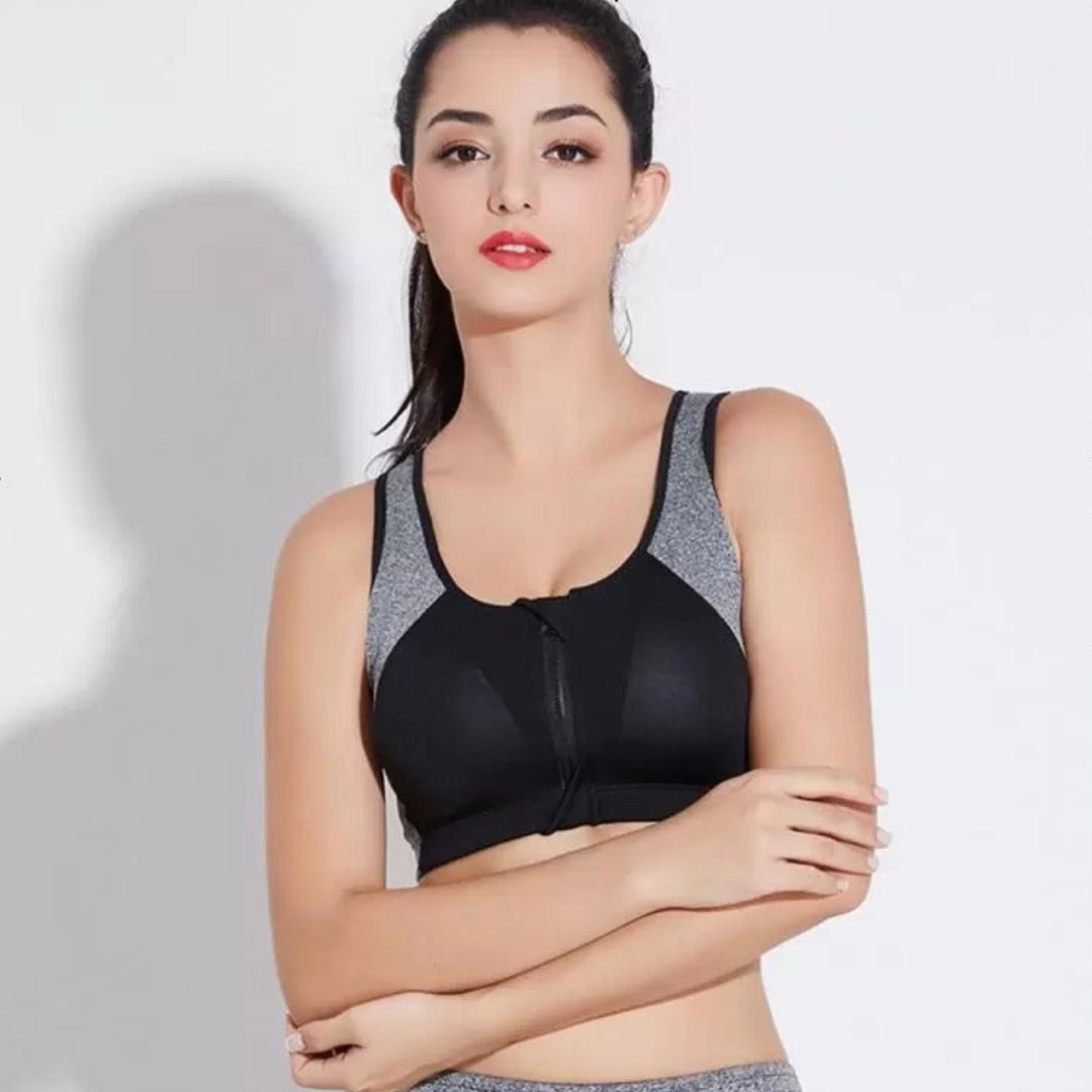 Front Open Zipper Comfortable Sports Bra