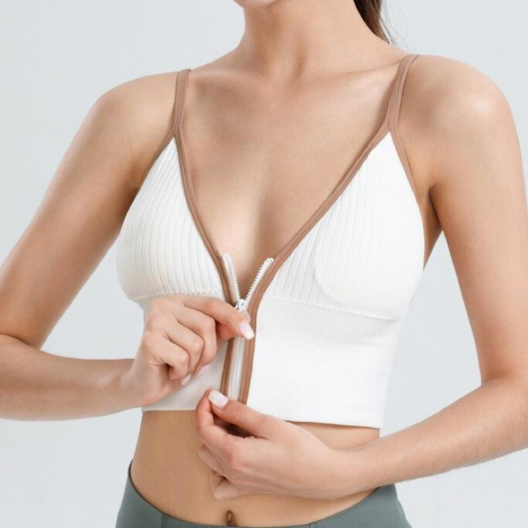 Front Open Crop Top Fashionable Bra