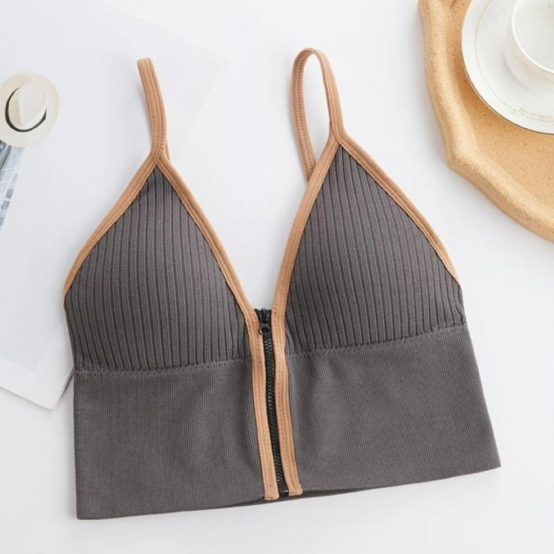 Front Open Crop Top Fashionable Bra