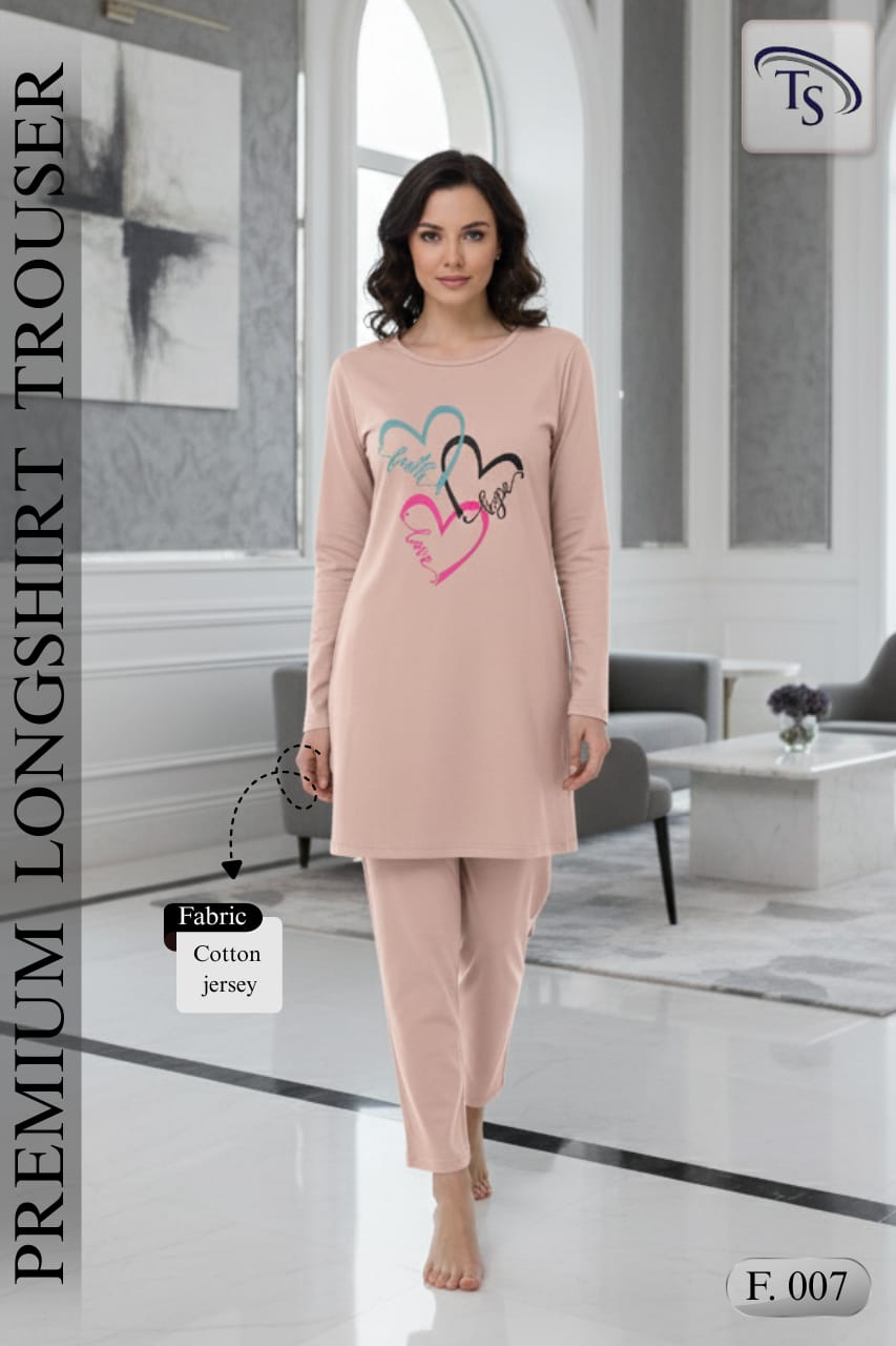 Premium Cotton Jersey Long Shirt Trouser