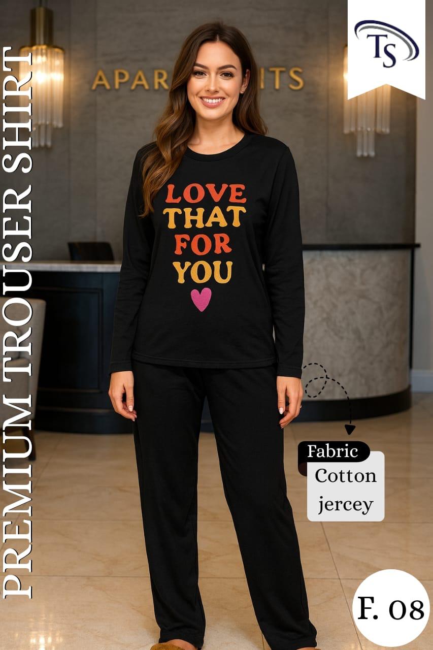 Premium Cotton Jersey Longshirt Trouser Set