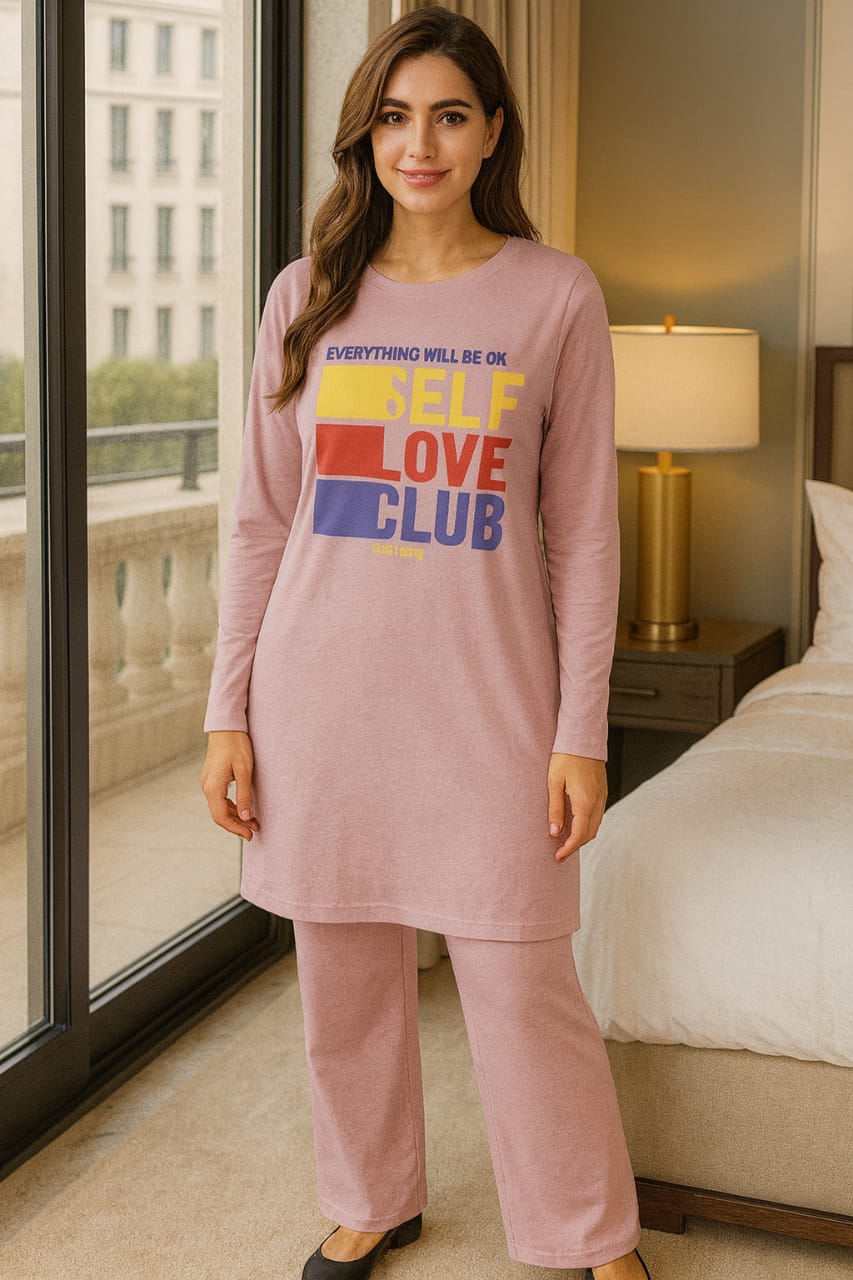 Self Love Club – Premium Long Shirt Trouser Set