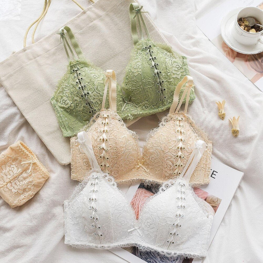 Push up Padded Lace Bra and Pantie Set