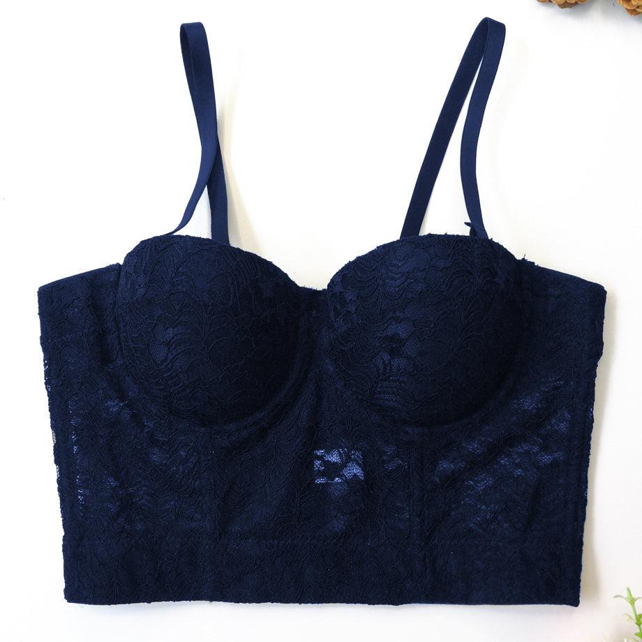Thin Cups Wired Longlined Lace Bra