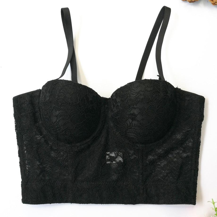 Thin Cups Wired Longlined Lace Bra
