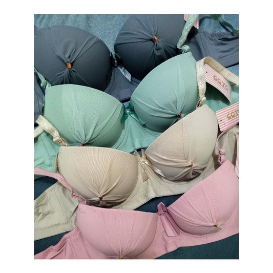 Stylish Front Ribbon Padded Wired Bra