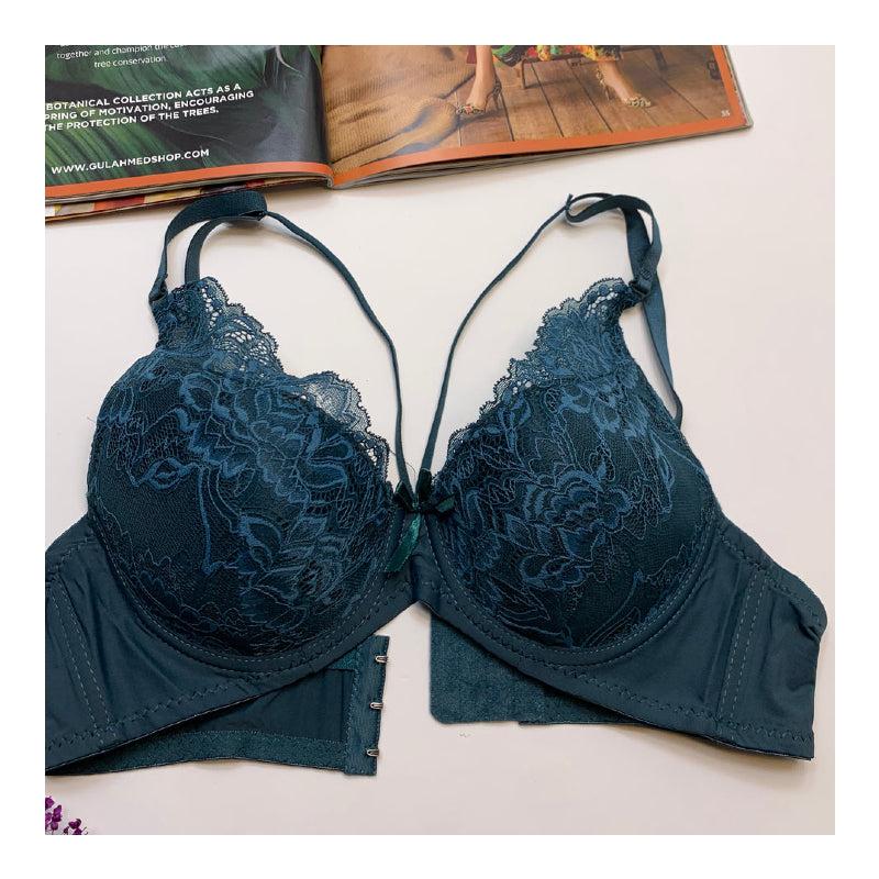 Classic Wired Bra with Delicate Lace Edging