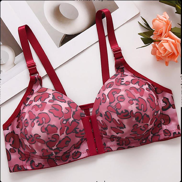 Cheeta Printed Front Open Padded Bra