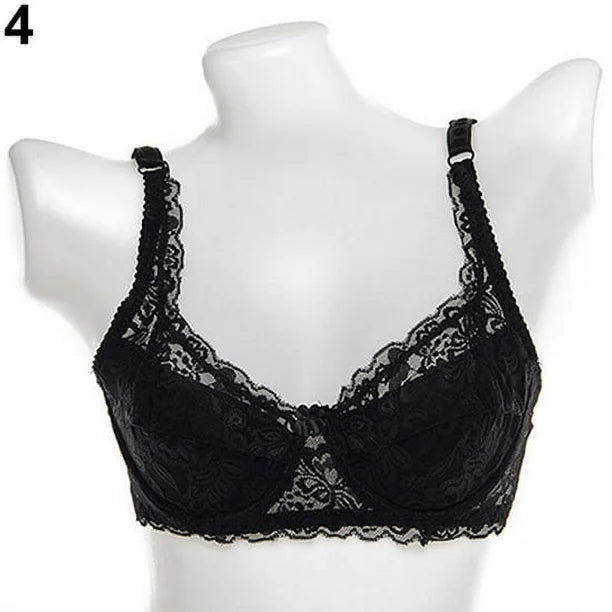 Lace Trim Non Padded Jersey Bra