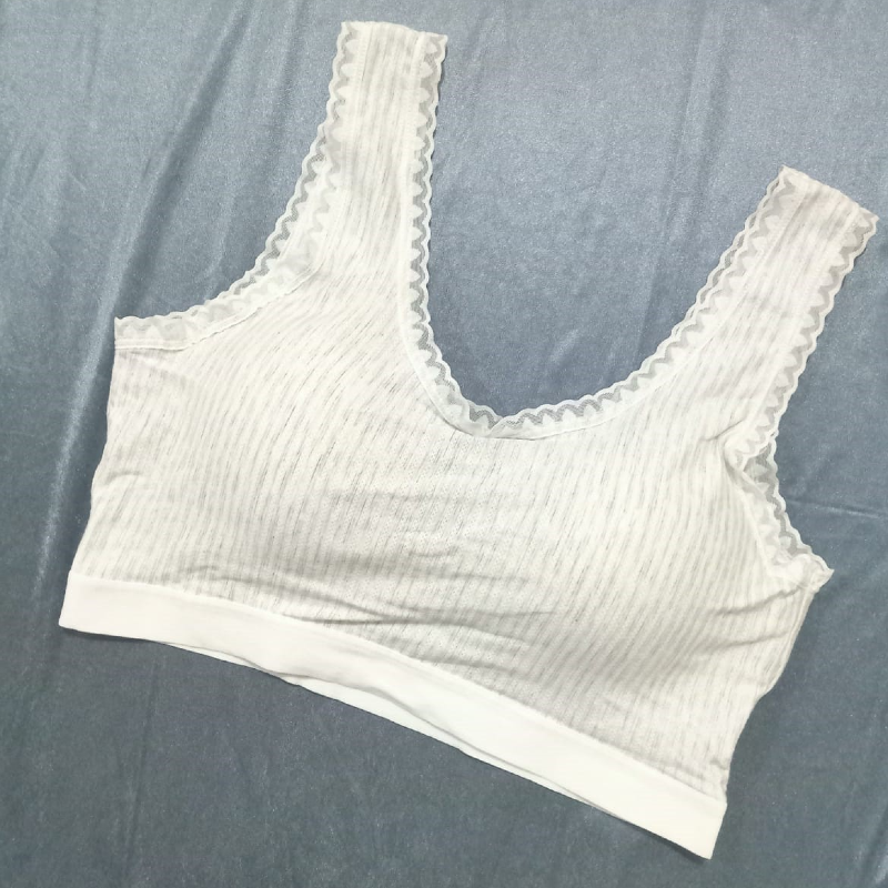 Ladies Wireless Thin Padded Cotton Comfy Bra