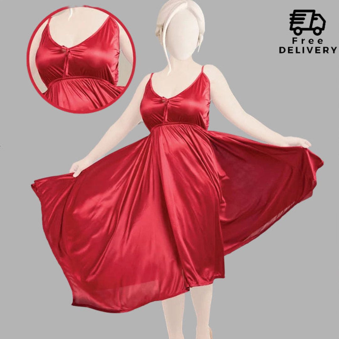 Long Nighty in Satin Slip For Ladies