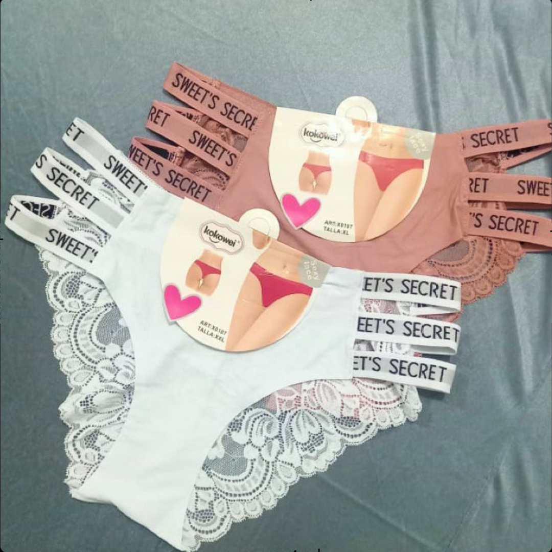 Pack of 2 Breif Lace Trim Panties