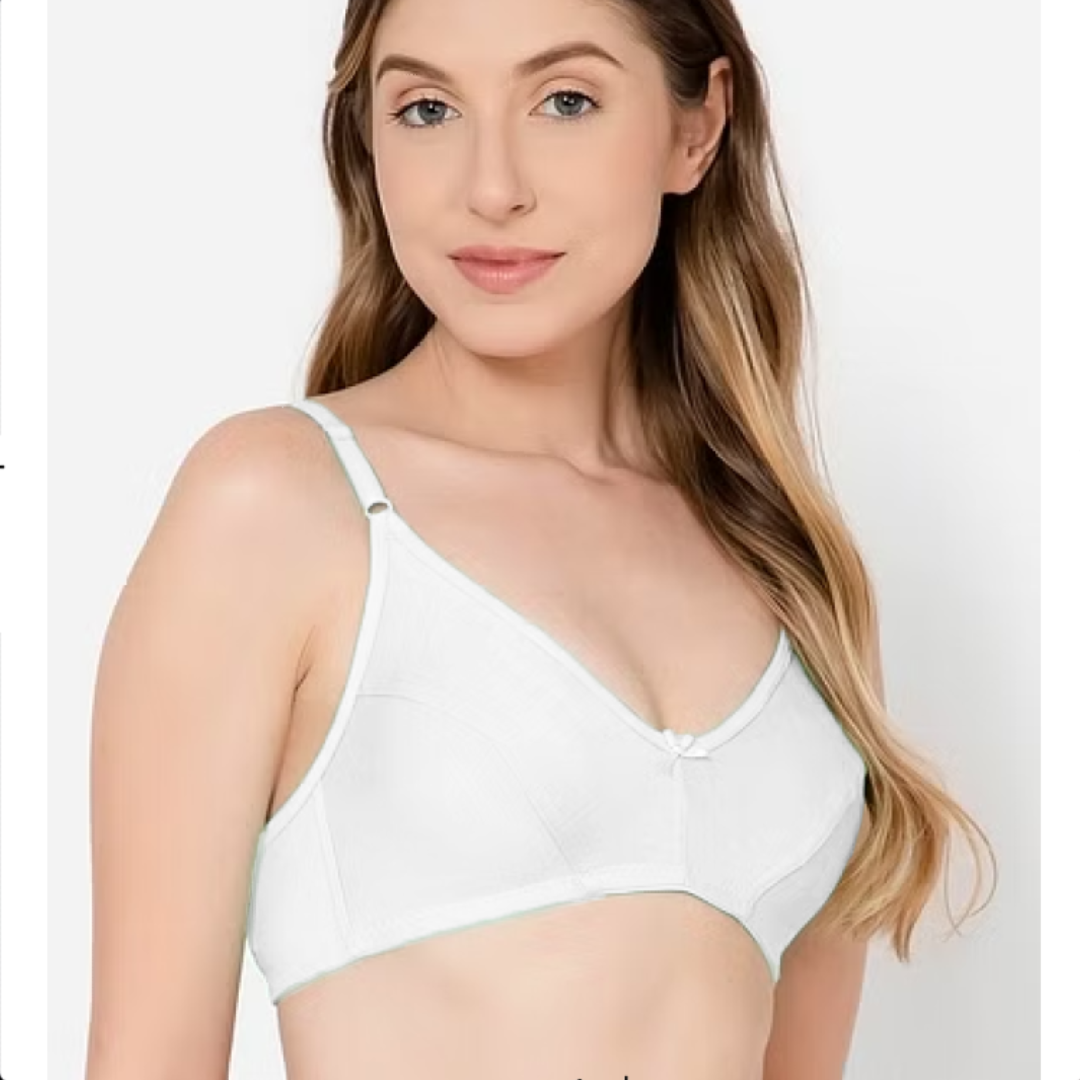 Lace Trim Non Padded Cotton Bra (Softy Bra)