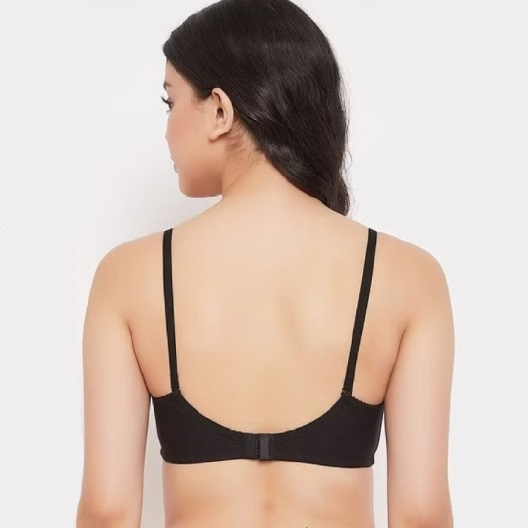 Full Coverage Lace Trim Non Padded Unlined Bra