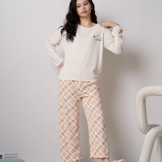 Check Printed Comfort Soft Cotton Night Set